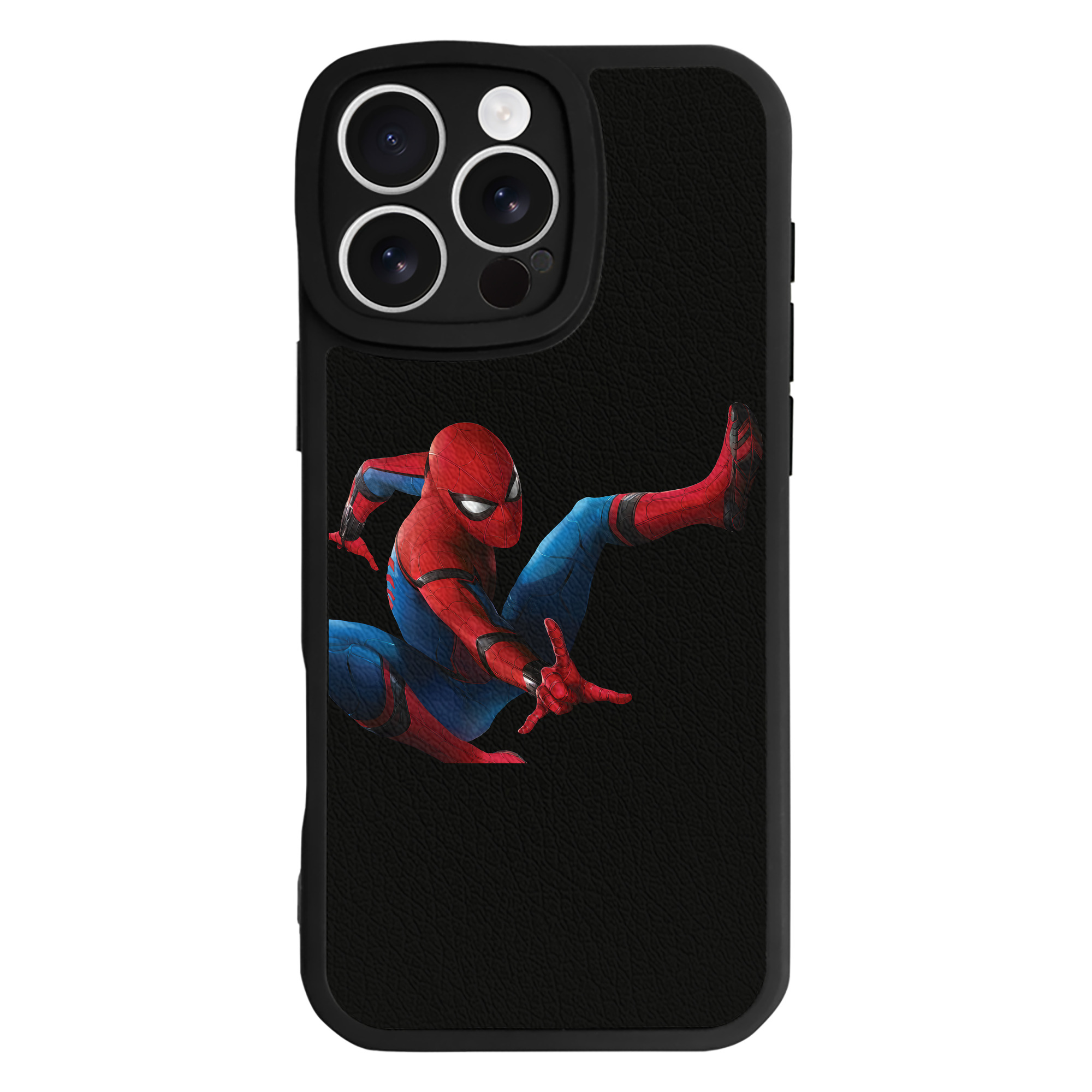 （画像用） Spider Man スパイダーマン 【iPhone 16シリーズ対応】シリコンスマホケース（レザー調） 材質：シリコン